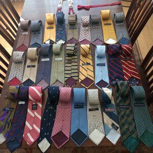 Silk, cotton ties from Brooks Brothers, Tommy Hilfiger, Paul Stuart, etc